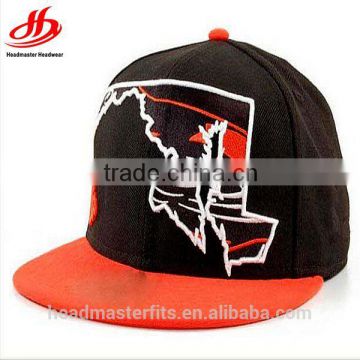 Wholesale new design flat brim embroideried logo snapback caps