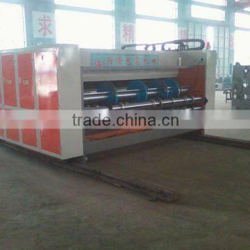 Three color flexo printing slotting carton making machine