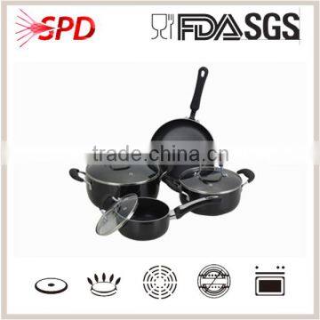 high quality SGS FDA 7 Pcs nonstick aluminum chefline cookware sets