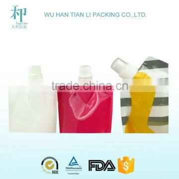 high quality customized laminated stand up spout pouch for drink