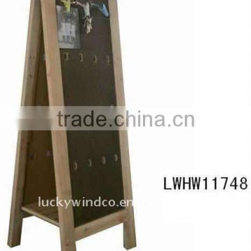 wood standing blackboard