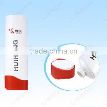90ml to 200ml Oval PE Tube With Push-botton Double-color Cap for Hair Care Products