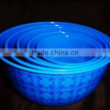 2013 hot sale blue plastic bowl sets with lids