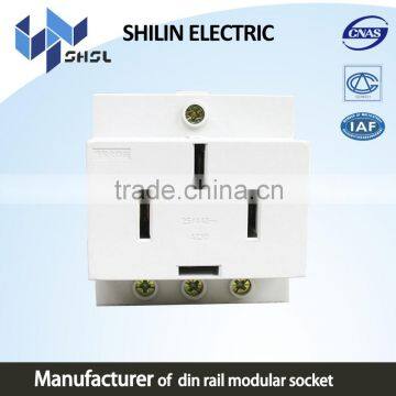 SBTA1 AC30 din rail power socket four pole and 16 amp