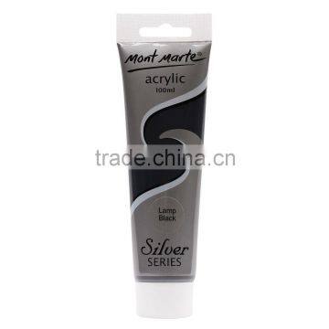 Mont Marte silver series acrylic paint 100ml - Lamp Black