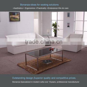 Modern Style Office Furniture Leather Sofa Set Design 879# Office Reception photo-4