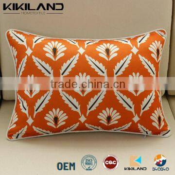 fake linen printing cushion cover leaves pillow sheet