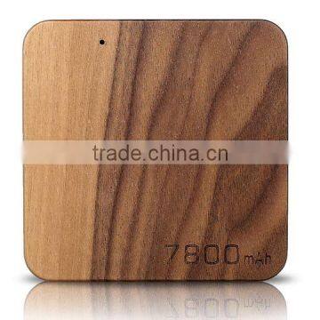 AWC910 Best Quality Beech and Walnut Wood+Aluminium Portable Charger Power Bank 10400mah Power Bank photo-4