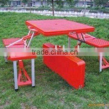 Outdoor Plastic foldable picnic table (real factory)