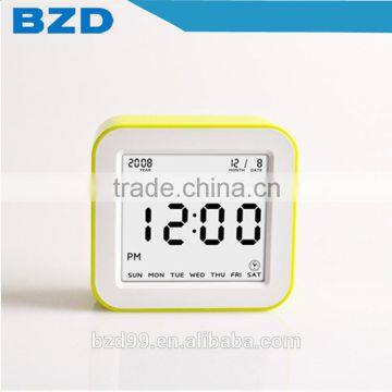 New Design Promotion Smart Rotation Control Auto ISO Light Countdown Mute Portable Bedside Alarm Table Clock