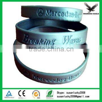 Logo OEM Debossed Silicon Wristband (directly from factory)