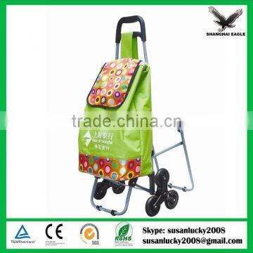 Foldable Six wheels shopping trolley cart with seat (directly from factory)