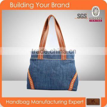 1303- Latest woman denim handbag ladies bag 2015 wholesale