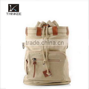 China alibaba wholesale schoolbag waxed canvas backpack