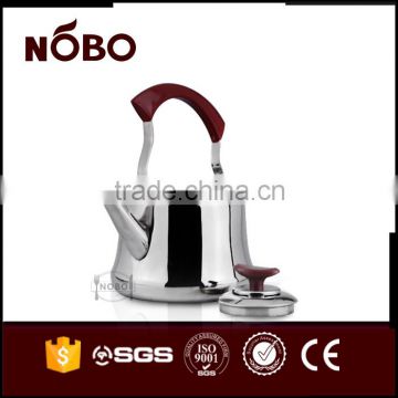 red color handle stainless steel pour over kettle,large stainless steel kettle