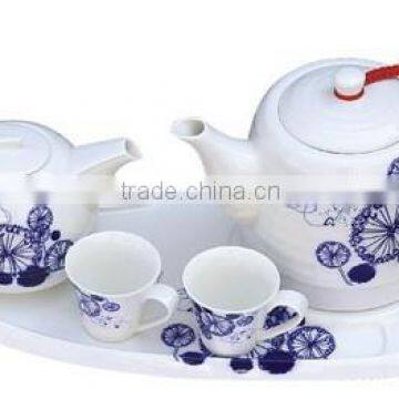 Chinese traditon design porcelain ceramic electric kettle set and tea pot 1.0L-1