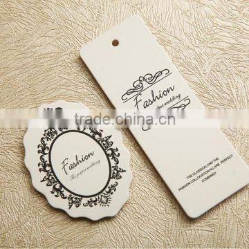 Hot sale clothing paper hang tag/custom design recycled paper swing tag