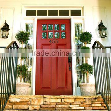 84"x 42" China price traditional 6 lites wooden entry front doors for villa