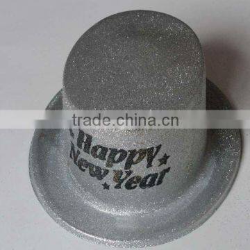 Silver Glitter Party Hats