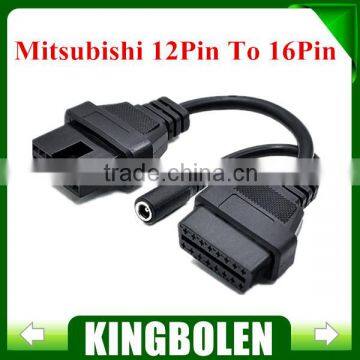 12 Pin OBD2 to 16 Pin OBD2 Connector Adapter Cable for Mitsubishi