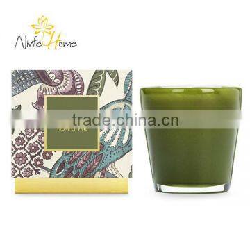 soy wax candle in glass jar and luxury box