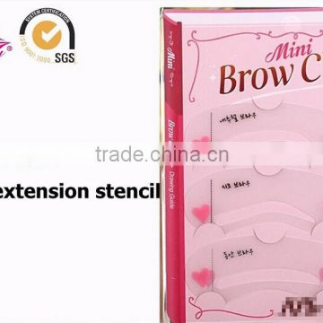 ABS recyclable eyebrow extension makeup tool stencil 3 styles in one bag