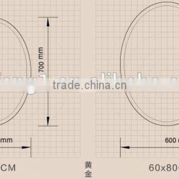 Modern Bevel Aluminium Wall Hanging Oval Mirror Piece for Bathroom photo-4