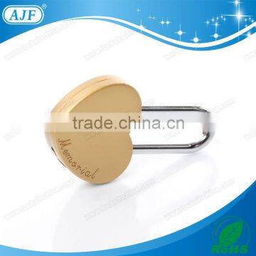 AJF Gift Lock Heart Padlock Gold Love Lock for New Couple photo-3
