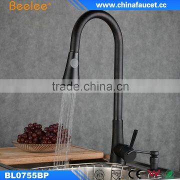 China Kitchen Faucet ORB Pull Out Black Faucet Hot Water Mixer photo-4