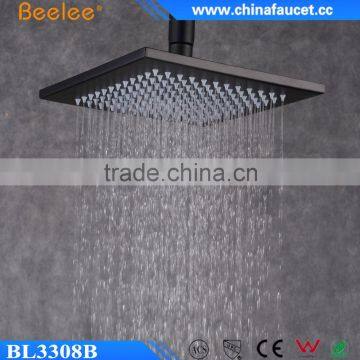 China Bathroom Top Shower Blacken Painted Spray Water Mix Shower Head