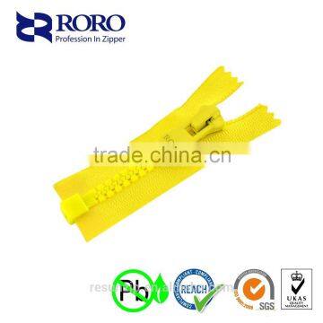 RORO110401 #8 plastic/rubber zipper with open-end