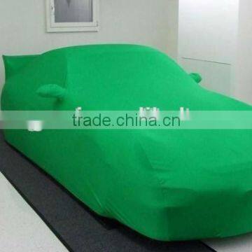 lovely green color waterproof car cover with mirror cover