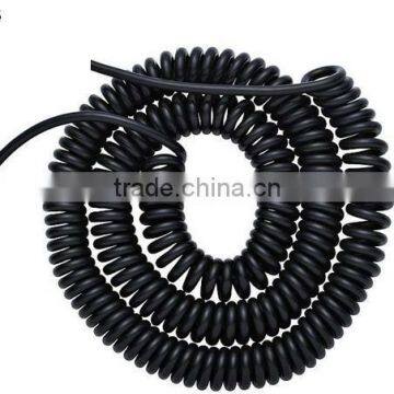 Black Pu jacket Spiral Cable for medical use