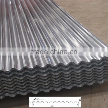 Zn30-275g wave type Corrugated zinc/galvanized roofing sheet (factory)