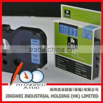 Compatible DYMO D1 label tape black on blue 12mm 45016