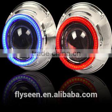 bi-xenon projector lens with angel eyes