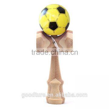 Bamboo Or Beechwood Kendama With PU Painting In Football Appearance