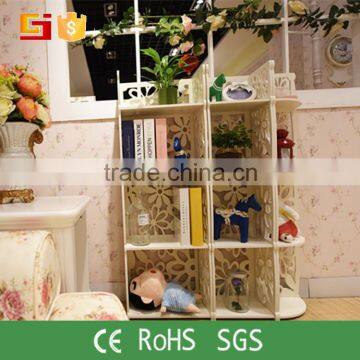 Bathroom furniture set white hollow out combination modular shelf