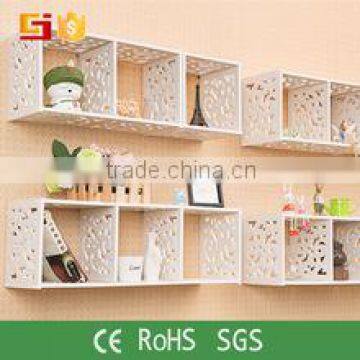 modern carved wall shelf cubes for home decor