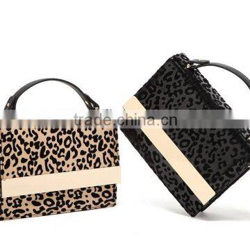 Leopard printed briefcase woman ,latest fashion leather briefcase CC42-109