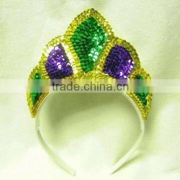 Sequin Tiara/Mardi Gras