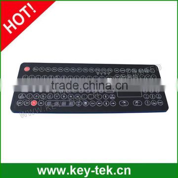 IP68 dustproof desktop all-in-one industrial membrane keyboard with full function