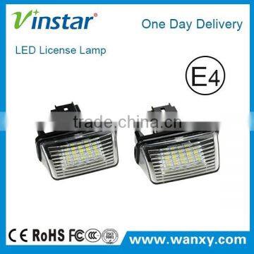 LED License plate lamp for Peugeot and Citroen