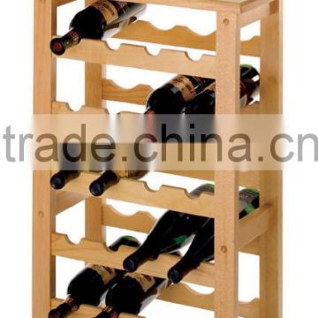 eco-friendly Bamboo Stackable Wine stand 7 tiers Bamboo Wine Rack wine display table