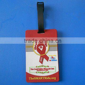 soft pvc luggage tag with AIDS awareness logo