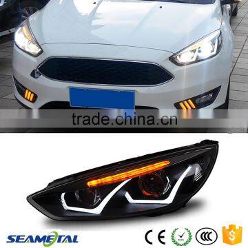 New Car LED Headlight Kit Daytime Running Light DRL + Turning Light ABS Head Lamp For Ford Focus 3 sedan Hatchback 2015 2016                        
                                                Quality Choice
                                           