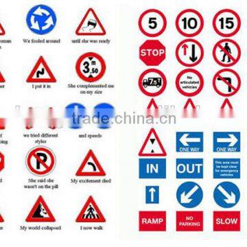 High quality aluminium reflective road traffic sign