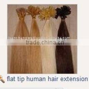 Beautiful fashion Paypal straight flat tip hair extensions 1g per strand 18INCH #27 remy human hair