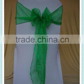 YHS#11 organza polyester banquet wedding wholesale chair cover sash