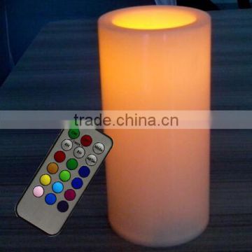 3X6 pillar flameless flicker flame candle led with remote